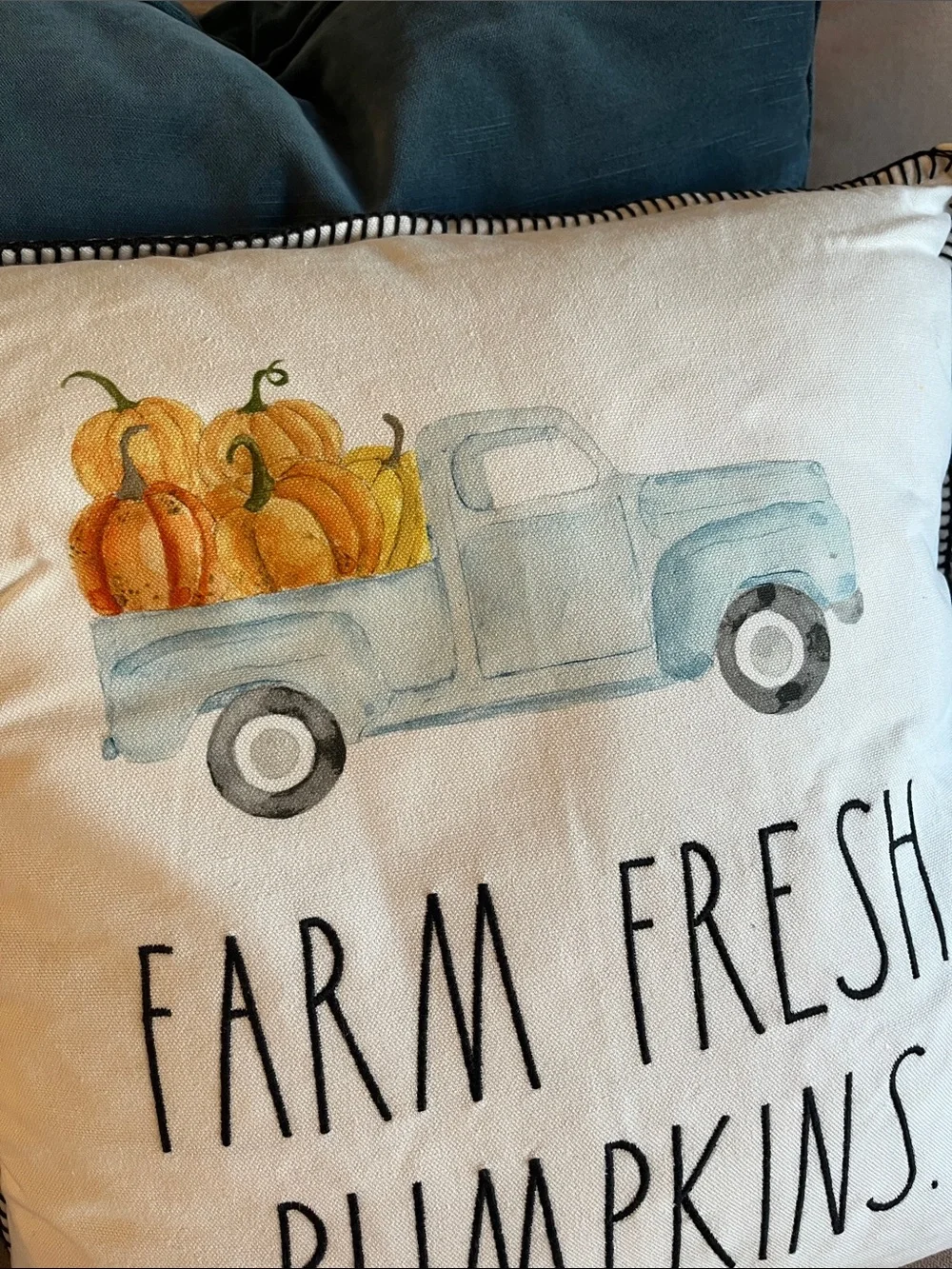 Rae Dunn Farm Fresh Pumpkins Accent Pillow